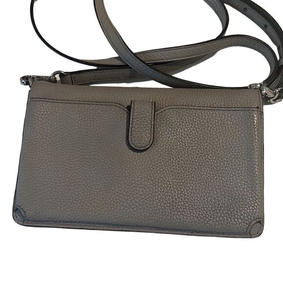 Michael Kors Taupe Pebbled Leather Detachable Adjustable Strap Crossbody - Picture 2 of 16